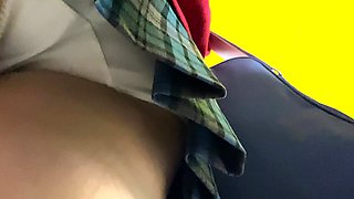 Amateur upskirt riding