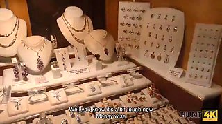 Hunt4k. hunter buys expensive ring for hot dark haired erica