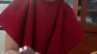 Cheating with Friend Wife Hijab Until Cumshoot