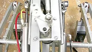 Vibrator machine insertion on a chair with legs spread