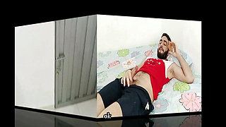The busty doll in sexy black lingerie, sucking and assing - Porn in Spanish