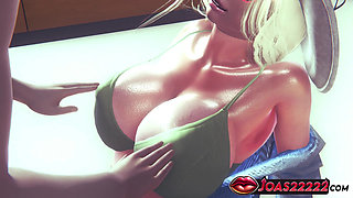 Hot Teen in Bikini Gets Sensual Breast Massage & Pussy Licking After Sunbathing (3D Hentai)