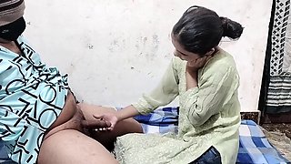 Young Indian girl Kajolbabs explores her desires with her aunty and stepbrother