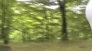 Two Cute German Babes Playing Together in Outdoor Session