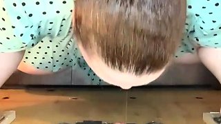 Asian Alina Li facialized in glory hole