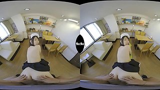 Another japanese maid p2: Blowjob, Hardcore  Brunette VR Porn