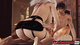 Vampire Hunter Rue's Handjob Service - Big Tits Action and Epic No Hands Blowjob