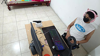 My stepsister came into my apartment and almost found me watching porn on the computer.