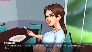 Deepthroat Blowjob From Super Hot MILF - Summertime Saga 3D Animated Porn Game
