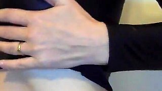 Big Cumshot on Tight Leather Pants