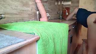 roasted" a Fat-assed Girlfriend in the Kitchen