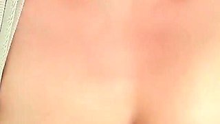 Huge MILF Wife's Breasts and Masturbation on the Floor