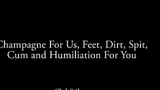 Hot brunette foot fetish play