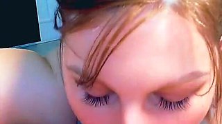 Hot Amateur MILF Deep Throat Blowjob Ends with Cum in Throat