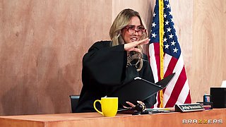 Sexcourt A Case Of Tit For Spat: Anal Threesome with Mick Blue, Natalia Starr, and Chantal Danielle