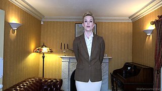 Naughty blonde femdom fetish hottie rams ass with strapon