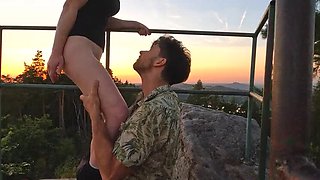 Hot Redhead Fucks Outdoors with Passion - Romantic Public Sex in Nature