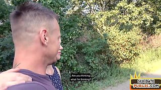 Pulled inked blonde rides strangers cock