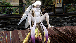 Lustful Angel on the Beach - 3D Animation