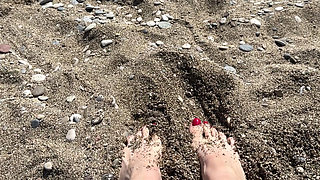 For Those Who Love Legs, I’m Having Fun in the Sand.