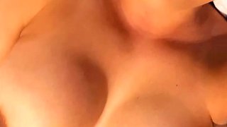 Big boob brunette masturbates on webcam