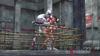 Ass Fuck. innocent college girl and a thick monster in the industrial zone