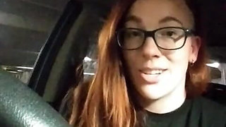 Risky Parking Garage Clit Rubbing Car Masturbation