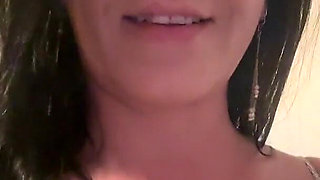 Soft Blue Dress, No Bra - Natural Tease in the Light