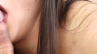 Diana Worships Cock Vacuuming Cock & Licking Frenulum