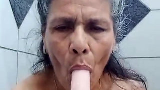Granny in the bathroom