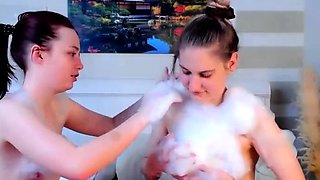 Pink vulva close up of sensual brunette getting kinky