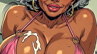 3D Cum on Breasts Art
