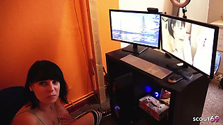 German Step-sister Maria Saint Caught Watching Porn and Seduce to POV Fuck