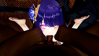 Genshin Impact - Yae Miko and Raiden Shogun Japanese Gangbang Sex - 3D Hentai Animations