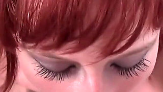 Sweet redhead teen Zoey Nixon POV cum swallow blowjob