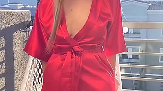 Amateur redhead shaves and masturbates