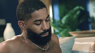 Black men with big trying out something new today