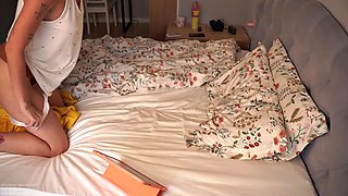 College Brunette Fingering to Explosive Orgasm