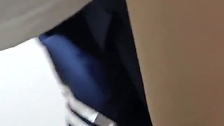 Boobs in Too Short Student Uniform. Thighs and Legs in Mini Skirt. Wedgie Thong Panties. Japanese Girl's Sultry Cleaning Room