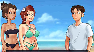 Summertime saga: college boobs competition at the beach ep 204