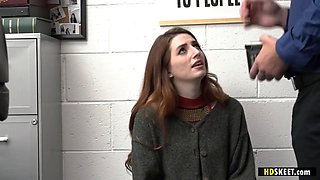 Jack Vegas strip searches and fucks shoplifter Aria Carson