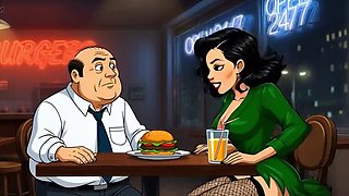 Dirty Toilet Fuck: Slut Wife Cheats in Public Hentai Cartoon