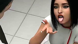 Naughty Nurse Gives Private "hands-on" Anatomy Lesson & Special Oral Exam - Medical Special Care - by 10ki