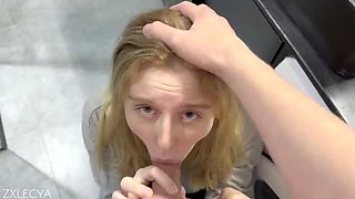 Amateur Blonde Stepsister Zxlesya Begs For Cum On Face In Empty Home POV