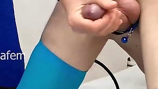 Prostate Milking, an Obedient Slave Cums When His Mistress Allows It