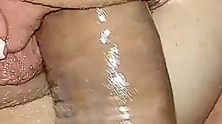 Close up Amsteur Sex with Crystal Anal Plug and Prostate Massage
