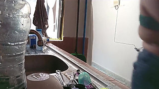 Mother-in-law Films Herself in the Kitchen and Shows Her Breasts