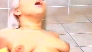 Mega Hot Blonde French Babe Baths In Sperm After Bukakke