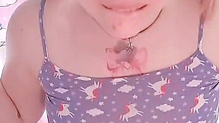Barely Legal 18 Yeras Old Girl Plaing with Her Young Bald Pussy to Orgasm