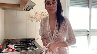 Gorgeous brunette indulges in favorite toy moments of pure ecstasy